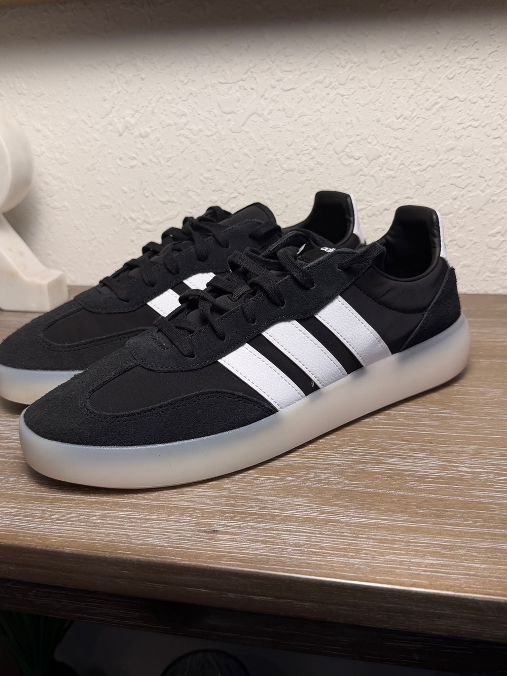 adidas Men’s Black and White Low-Top Sneakers